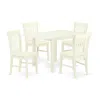 East West Furniture Dining Room Set Linen White, Ndno5-lwh-w