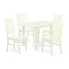 East West Furniture Dining Room Set Linen White, Ndwe5-lwh-w