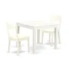 East West Furniture Dining Room Set Linen White, Oxad3-lwh-lc
