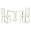 East West Furniture Dining Room Set Linen White, Oxcl3-lwh-w