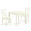 East West Furniture Dining Room Set Linen White, Oxda3-lwh-c