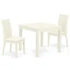 East West Furniture Dining Room Set Linen White, Oxip3-lwh-c