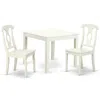 East West Furniture Dining Room Set Linen White, Oxke3-lwh-w