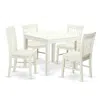 East West Furniture Dining Room Set Linen White, Oxno5-lwh-w