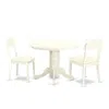East West Furniture Dining Room Set Linen White, Shad3-lwh-lc