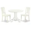 East West Furniture Dining Room Set Linen White, Shav3-lwh-w