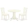 East West Furniture Dining Room Set Linen White, Shcl3-whi-c