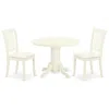 East West Furniture Dining Room Set Linen White, Shda3-whi-c