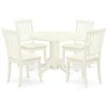 East West Furniture Dining Room Set Linen White, Shda5-whi-c In White