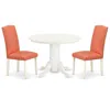 East West Furniture Dining Room Set Linen White, Shen3-lwh-78