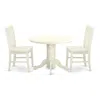 East West Furniture Dining Room Set Linen White, Shno3-lwh-w