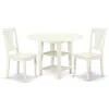 East West Furniture Dining Room Set Linen White, Suav3-lwh-w