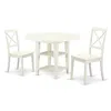 East West Furniture Dining Room Set Linen White, Subo3-lwh-w
