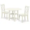 East West Furniture Dining Room Set Linen White, Sucl3-lwh-w