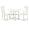 East West Furniture Dining Room Set Linen White, Suda3-lwh-w