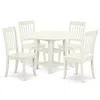 East West Furniture Dining Room Set Linen White, Suda5-lwh-w