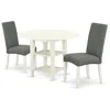 East West Furniture Dining Room Set Linen White, Sudr3-lwh-07
