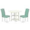 East West Furniture Dining Room Set Linen White, Suen3-lwh-57