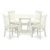 East West Furniture Dining Room Set Linen White, Sugr5-lwh-w
