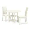 East West Furniture Dining Room Set Linen White, Suip3-lwh-w