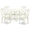 East West Furniture Dining Room Set Linen White, Suke5-lwh-w