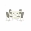 East West Furniture Dining Room Set Linen White, Sula5-lwh-06