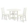 East West Furniture Dining Room Set Linen White, Suwe3-lwh-w