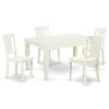 East West Furniture Dining Room Set Linen White, Weav5-lwh-w In White