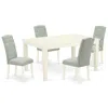 East West Furniture Dining Room Set Linen White, Wece5-whi-15 In Green