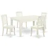 East West Furniture Dining Room Set Linen White, Weda5-lwh-w In White