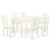 East West Furniture Dining Room Set Linen White, Weda7-whi-c In Neutral