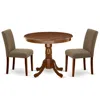 East West Furniture Dining Room Set Mahogany, Anab3-mah-18