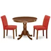 East West Furniture Dining Room Set Mahogany, Anab3-mah-72