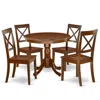 East West Furniture Dining Room Set Mahogany, Anbo5-mah-w