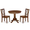 East West Furniture Dining Room Set Mahogany, Ancl3-mah-w