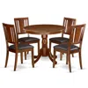 East West Furniture Dining Room Set Mahogany, Andu5-mah-lc