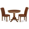 East West Furniture Dining Room Set Mahogany, Anen3-mah-66