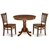 East West Furniture Dining Room Set Mahogany, Angr3-mah-w