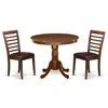 East West Furniture Dining Room Set Mahogany, Anml3-mah-lc