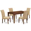 East West Furniture Dining Room Set Mahogany, Cabr5-mah-04 In Brown