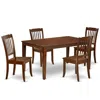 East West Furniture Dining Room Set Mahogany, Cada5-mah-w