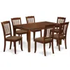 East West Furniture Dining Room Set Mahogany, Cada7-mah-c In Brown
