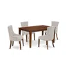 East West Furniture Dining Room Set Mahogany, Cafr5-mah-05 In Multi