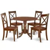 East West Furniture Dining Room Set Mahogany, Dlbo5-mah-w