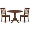 East West Furniture Dining Room Set Mahogany, Dlda3-mah-c