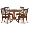 East West Furniture Dining Room Set Mahogany, Dlda5-mah-w