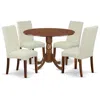 East West Furniture Dining Room Set Mahogany, Dldr5-mah-01