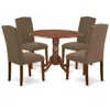 East West Furniture Dining Room Set Mahogany, Dlen5-mah-18