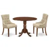 East West Furniture Dining Room Set Mahogany, Dlfr3-mah-05