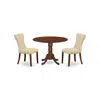 East West Furniture Dining Room Set Mahogany, Dlga3-mah-32